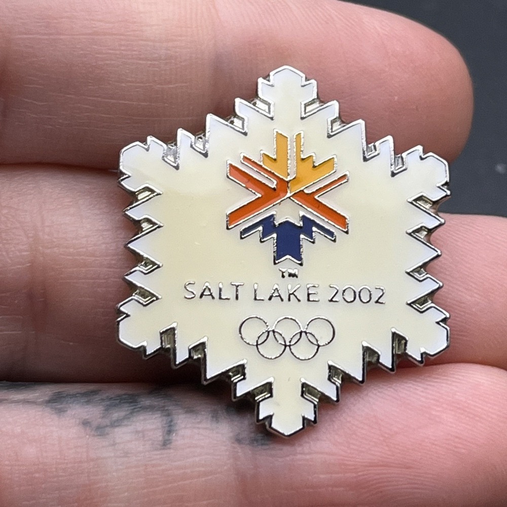 2002 Salt‎ Lake City Winter Olympics Snowflake Lapel Hat Pin